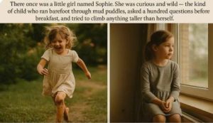 Her parents adored her. So much so that they wrapped her world in safety. No mud. No questions that were "too grown-up." No climbing. “It’s for your own good,” they said.